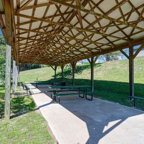 seating area under gazebo